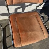 Pair of Bauhaus style dining chairs with infinity frame