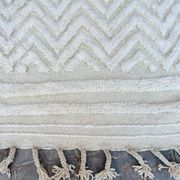 Tapis en laine marocain authentique blanche taille 2/3 m