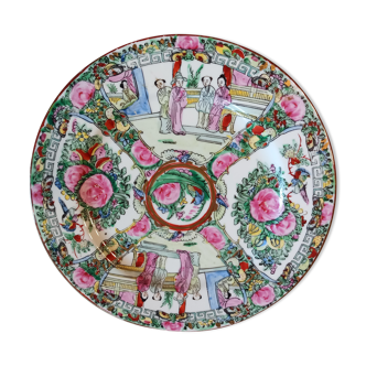 Assiette porcelaine chinoise décorée à Hong-Kong