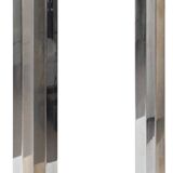 Rectangular console in brushed steel. Guy Lefèvre for Maison Jansen.