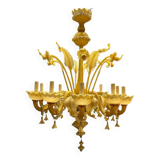 Large Venetian Murano Glass Chandelier 10 Lights 1950’s