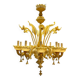 Large Venetian Murano Glass Chandelier 10 Lights 1950’s