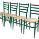 Lot de 4 chaises en bois dans le modèle italien de Chiavari