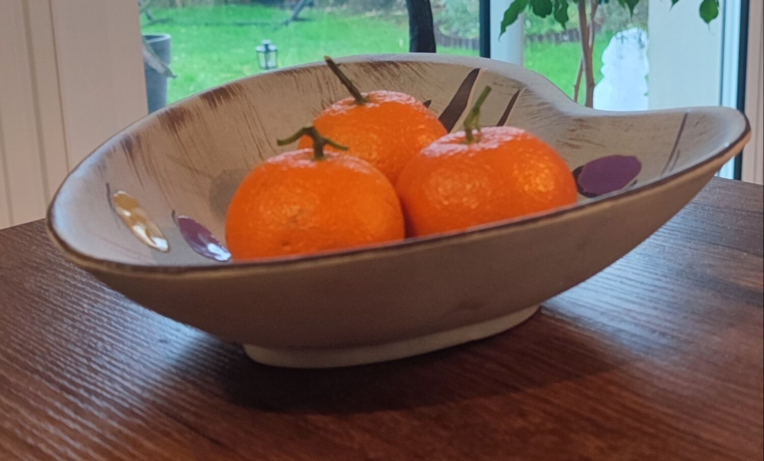 West German Freeform MCM ceramic plate, 1950s/60s