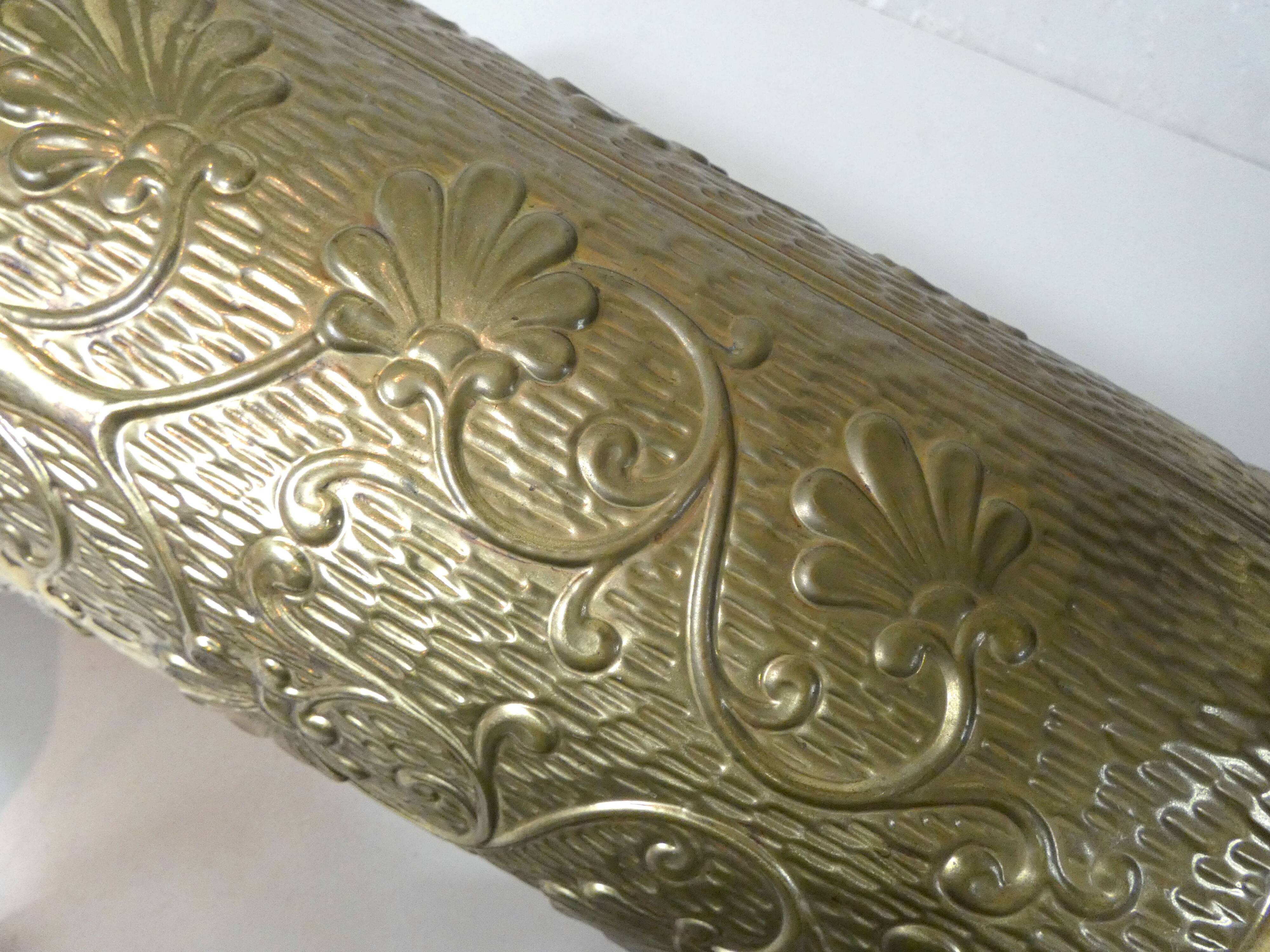 Old brass umbrella stand