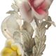 Set von 2 Shabby Chic Wandlampen Tole Schmiedeeisen Porzellan Rosen Blumen