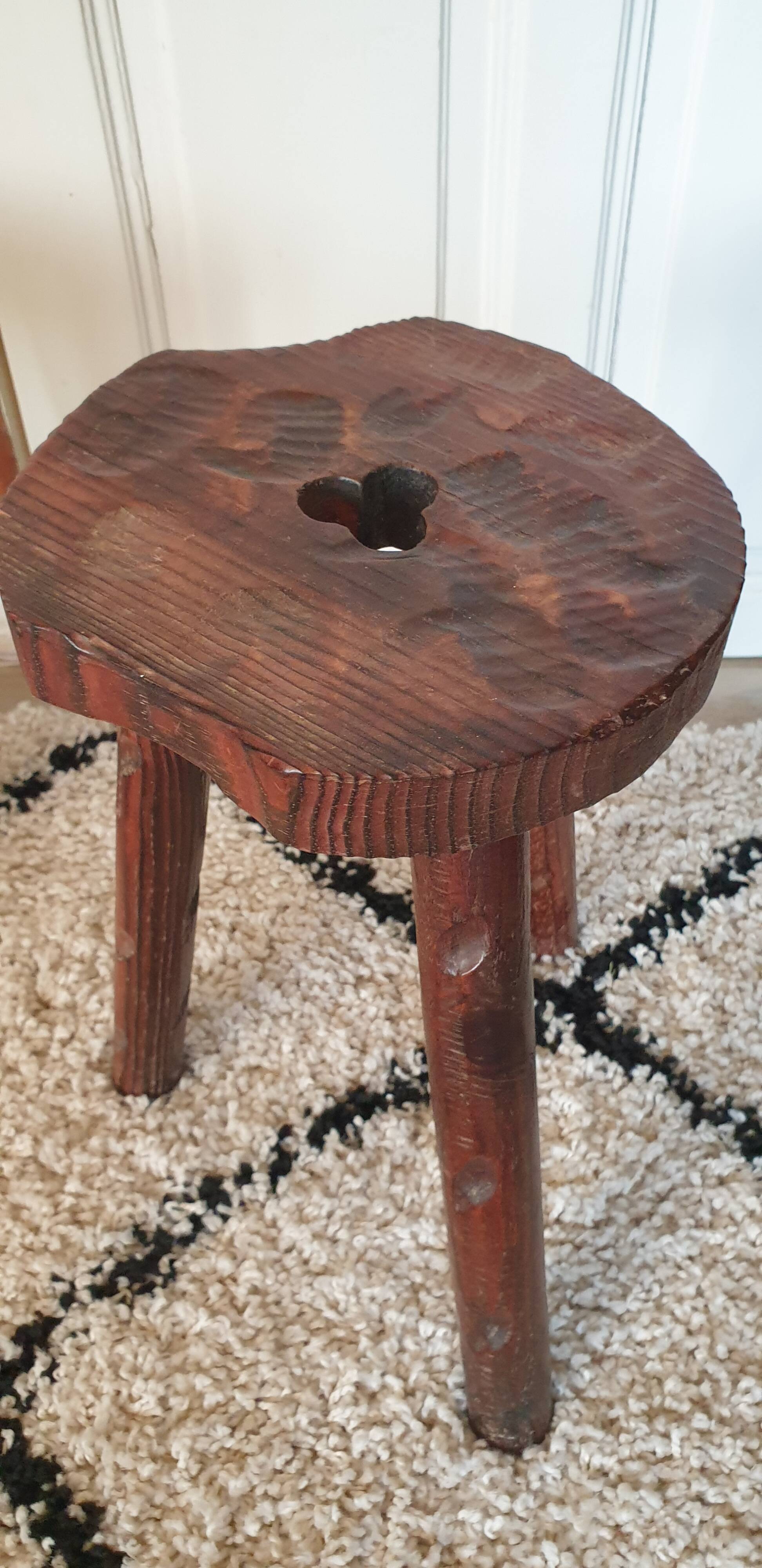 Pair of brutalist stools