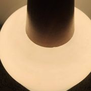 Scandinavian Pendant Lamp in Teak and Opaline, Circa 60´s