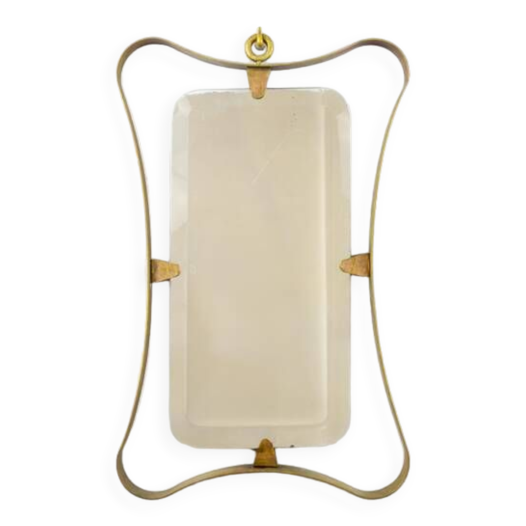 Brass mirror, Italy mid-20th century