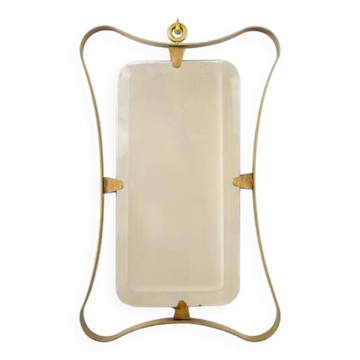 Miroir en laiton, Italie milieu XXème