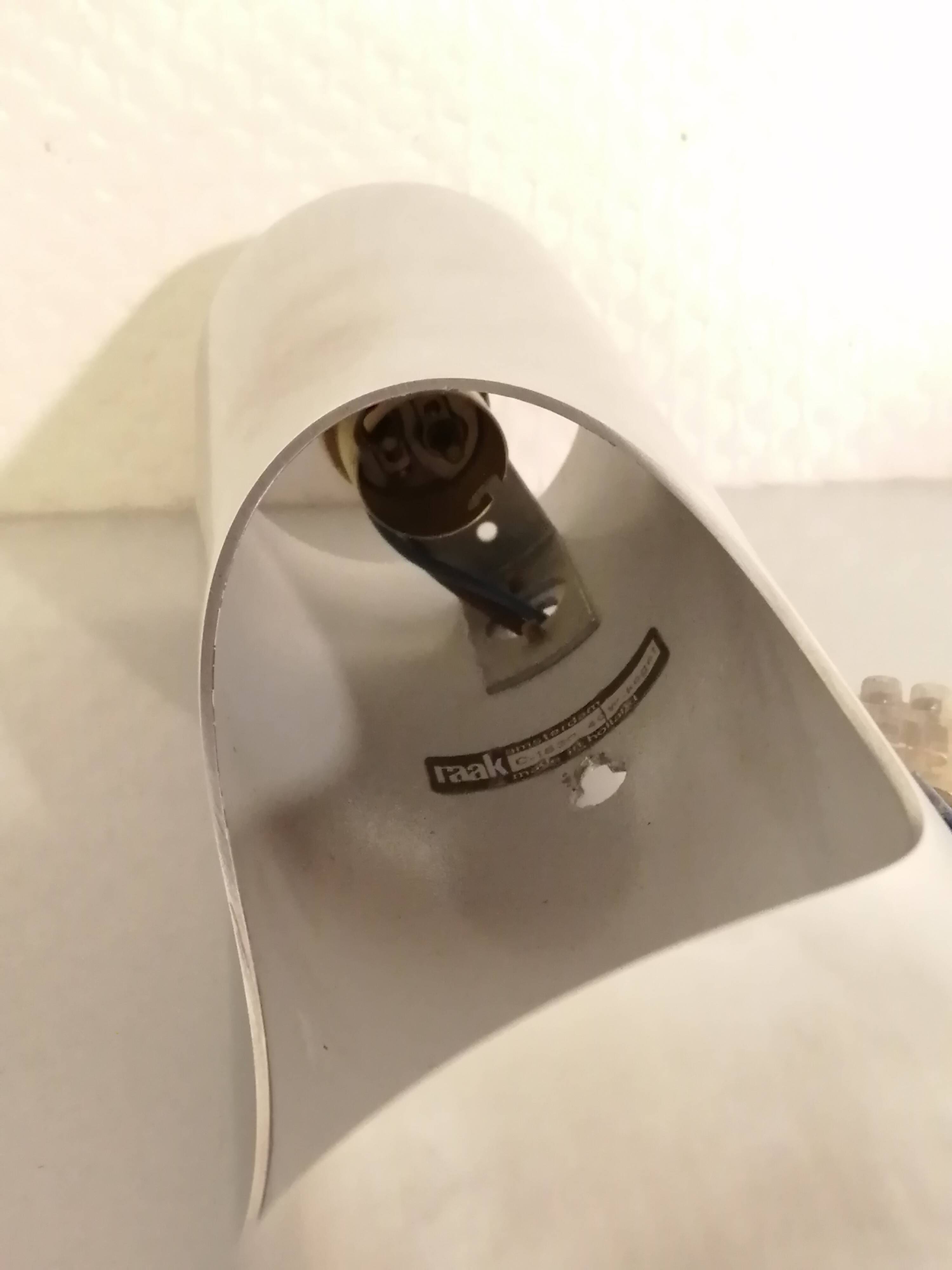 Fuga model brushed aluminum wall lamp by Maija Liisa Komulainen for Raak Amsterdam 1960