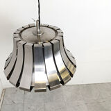Mid-century steel suspension lamp by E. Martinelli for Martinelli Luce