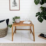 Table basse vintage en bambou marron clair Tablette Mid Century Vintage Rat