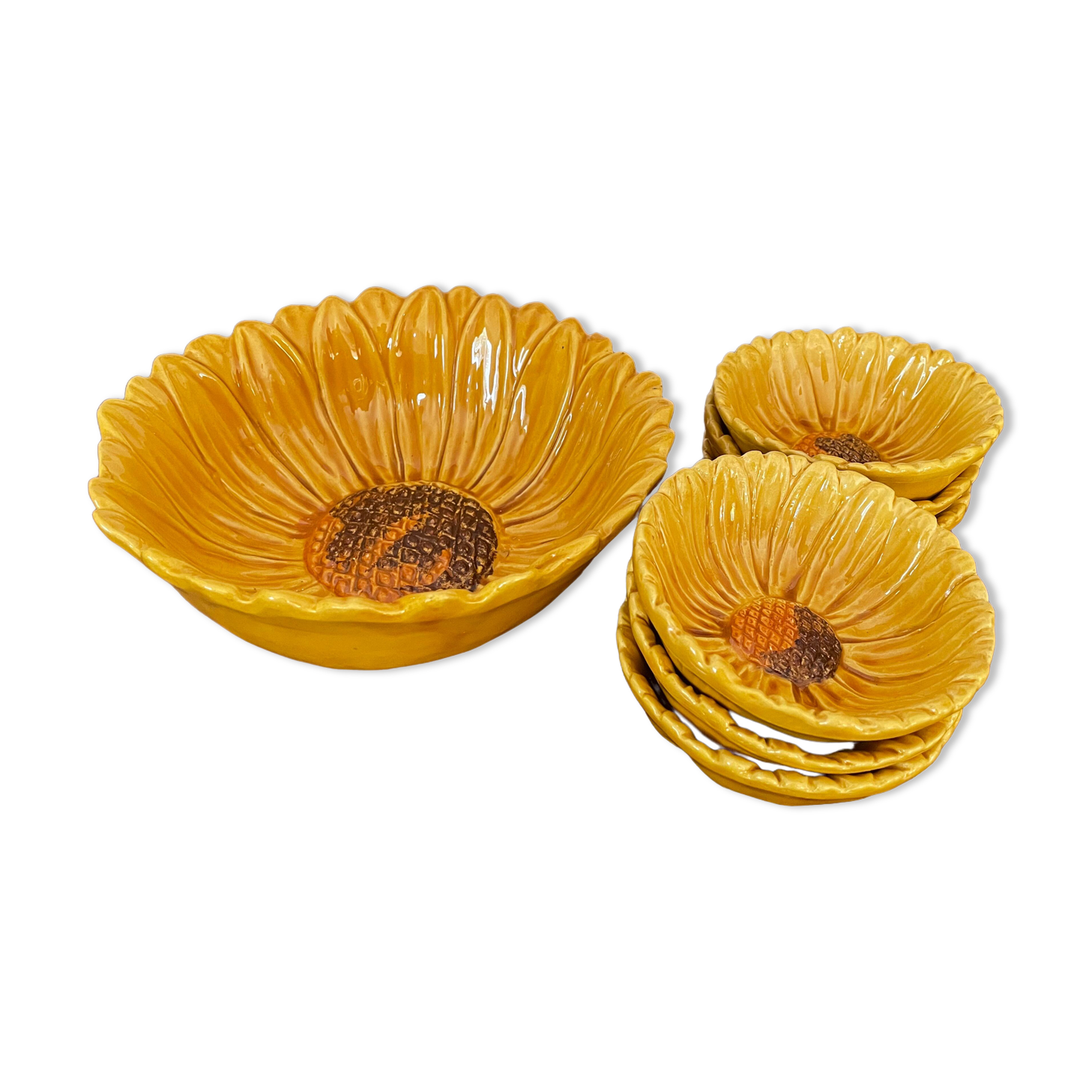 Vintage slurry bowl and cups