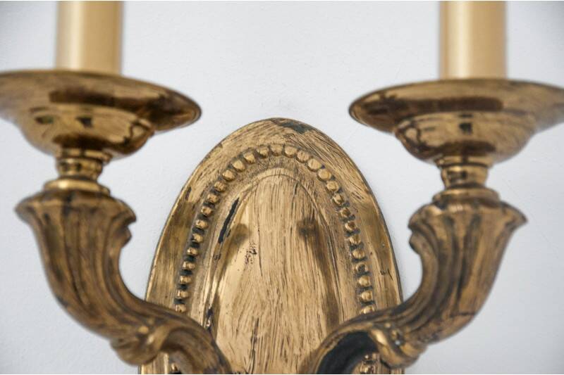 A pair of wall lamps, mid 20th century