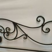 Wrought iron headboard