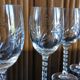 Lot de 6 verres à vin blanc en cristal taillé motif épis
