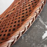 Oval rattan mirror - year 70