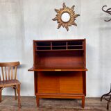 Scandinavian teak secretary cabinet