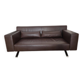 Flexus 3-seater sofa – ligne roset - full-grain brown leather