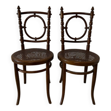 Pair of Fishel bistro chairs