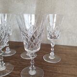 set of 7 crystal glasses