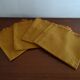 4 vintage camel fringed napkins