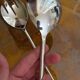 Set of 2 aesthetically designed spiral/twirling salad servers – 18-10 Stainless Steel