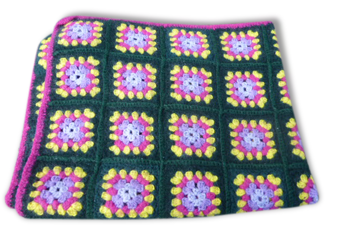 Couverture Bebe Granny Square En Laine Vintage 1970 Selency Couverture Bebe Granny Square En Laine Vintage 1970 Selency