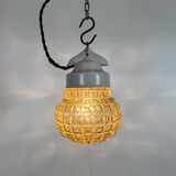 Vintage White Porcelain Pendant Light, 1970s