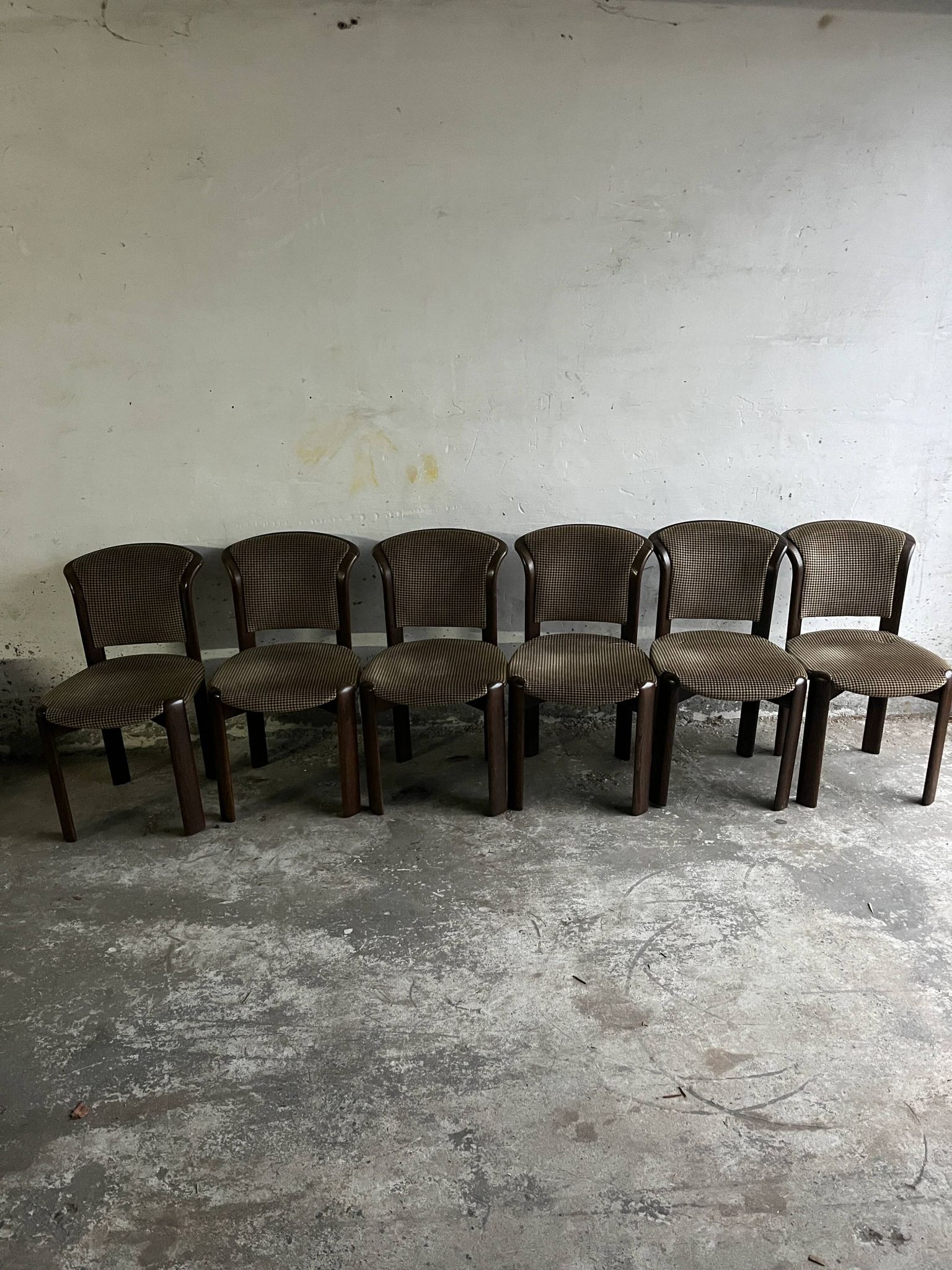 Chaises de salle à manger vintage à dossier incurvé – lot de 6