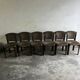 Vintage dining chairs with curved backrest – set of 6