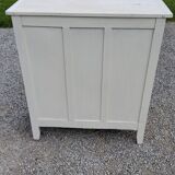 Old Parisian buffet 2 doors 2 drawers patinated white