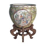 Pot hider or China Porcelain Basin, Rose Family, circa 1970