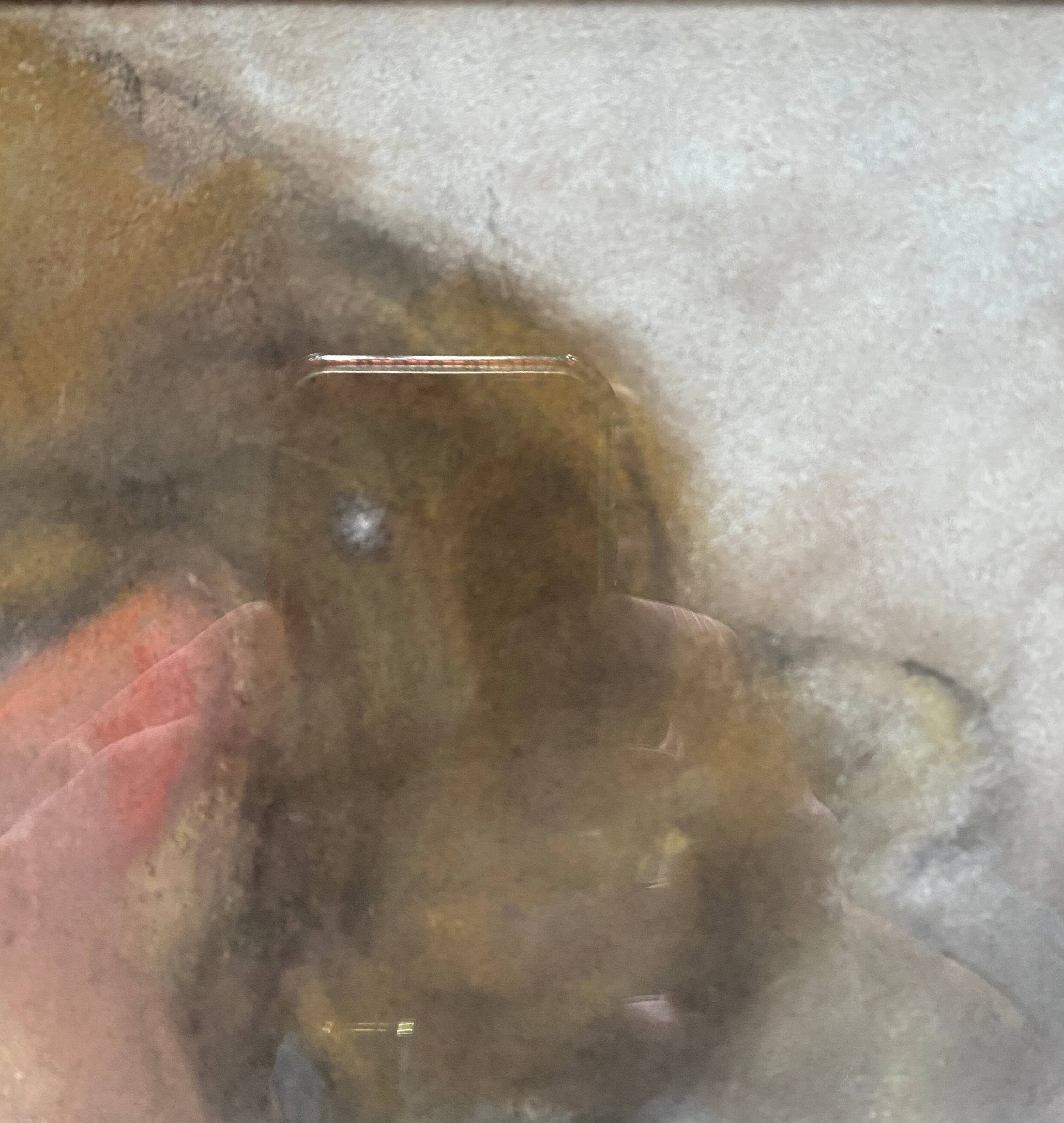 Pastel painting "Portrait of a woman", circa 1950 post cubist