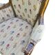 Bergère style Louis XVI en tissu fleuri