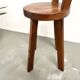 Brutalist chair in solid oak, 1900