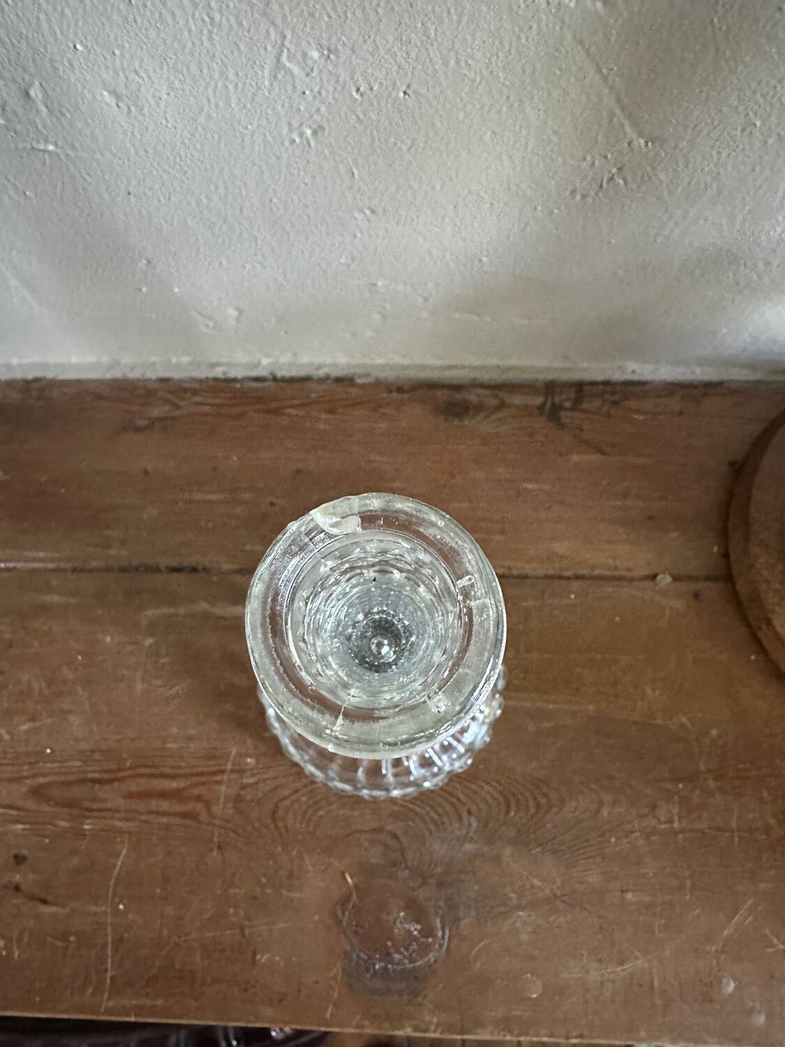 Glass candle holder