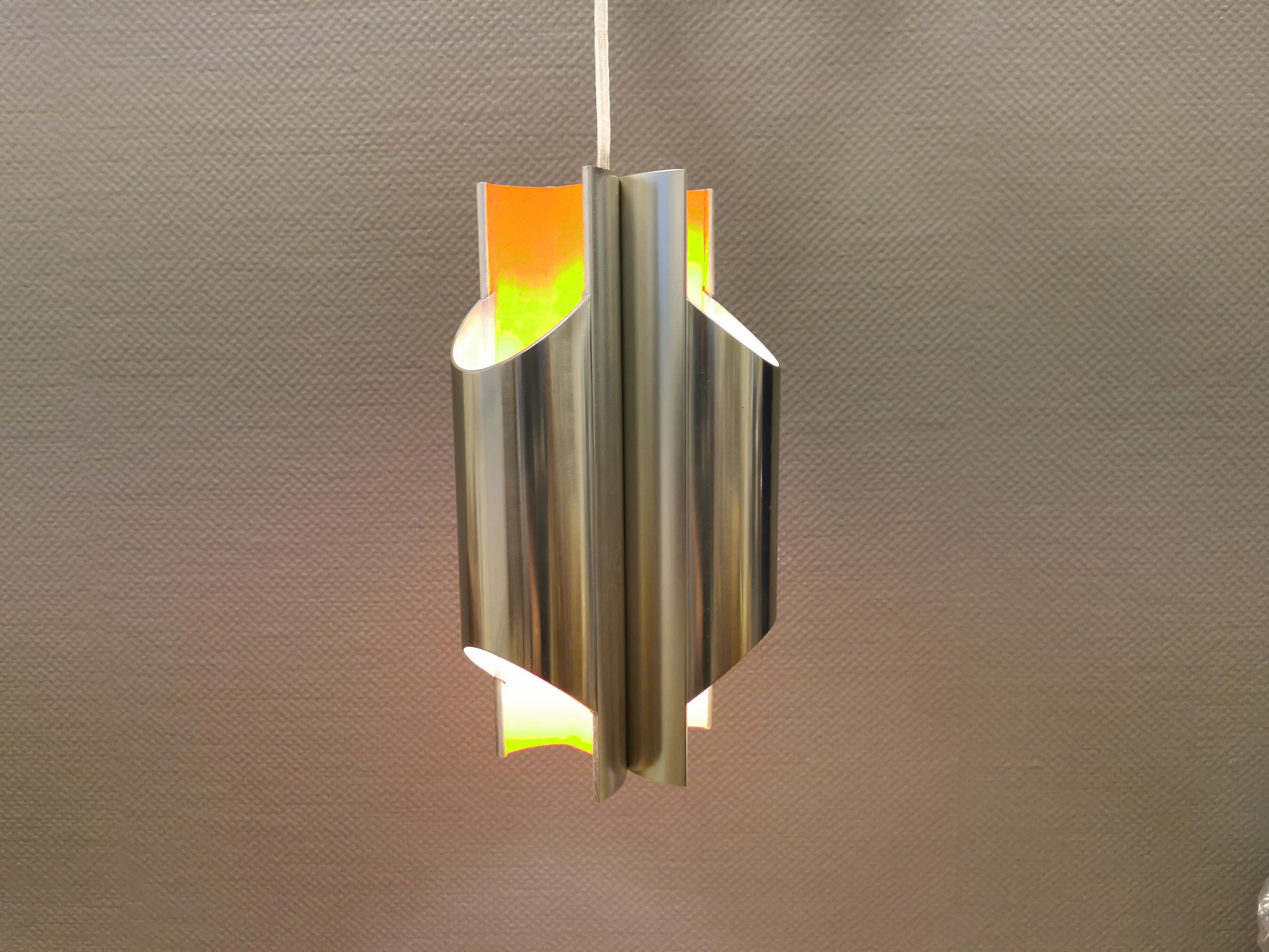 Danish vintage hanging lamp, model Pantre designed Bent Karlby for Lyfa in the 60s.