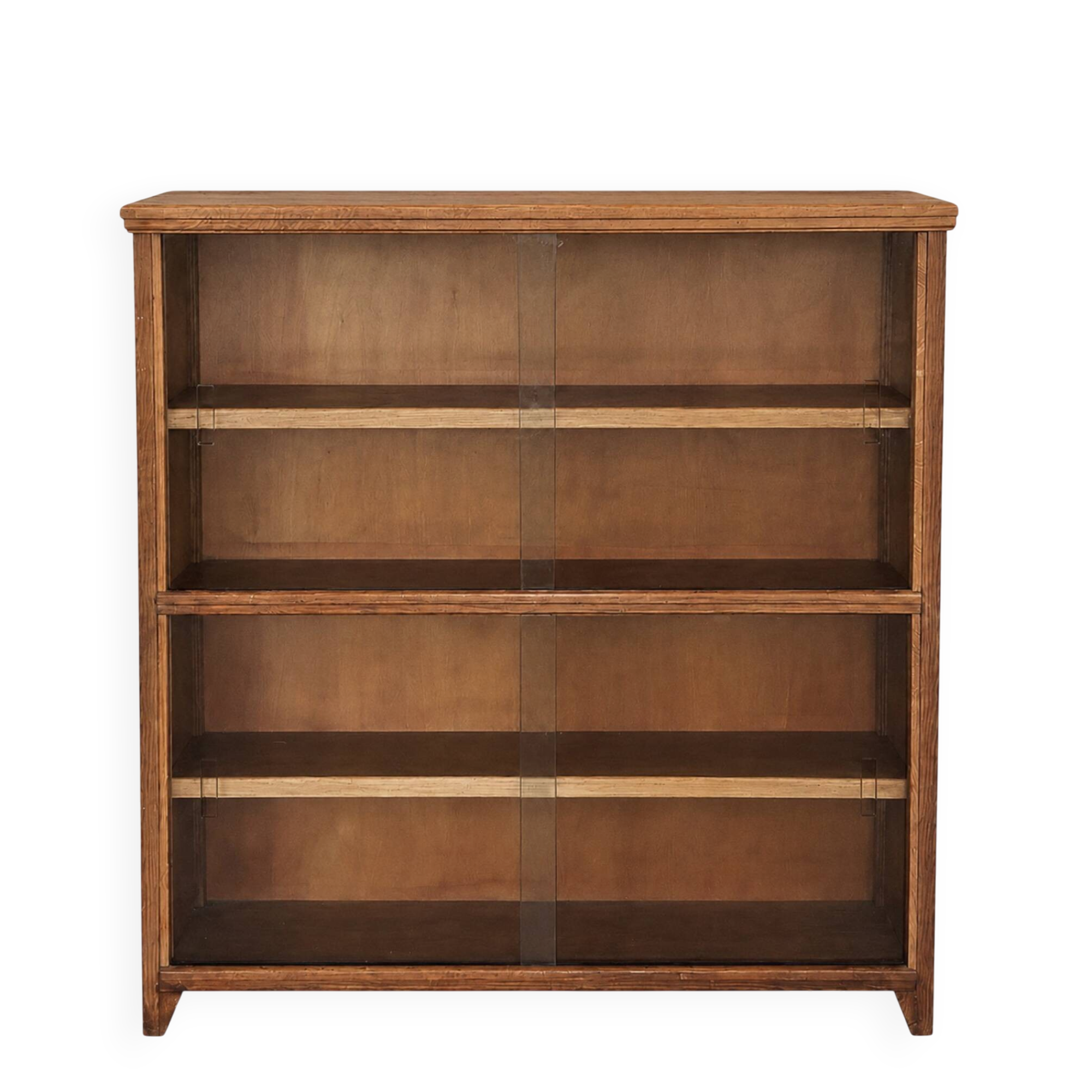 Modernist oak display cabinet - 1950s-60s