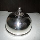 Paire de cloches de service argentée Louis XVI