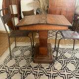 Double art deco oak desk