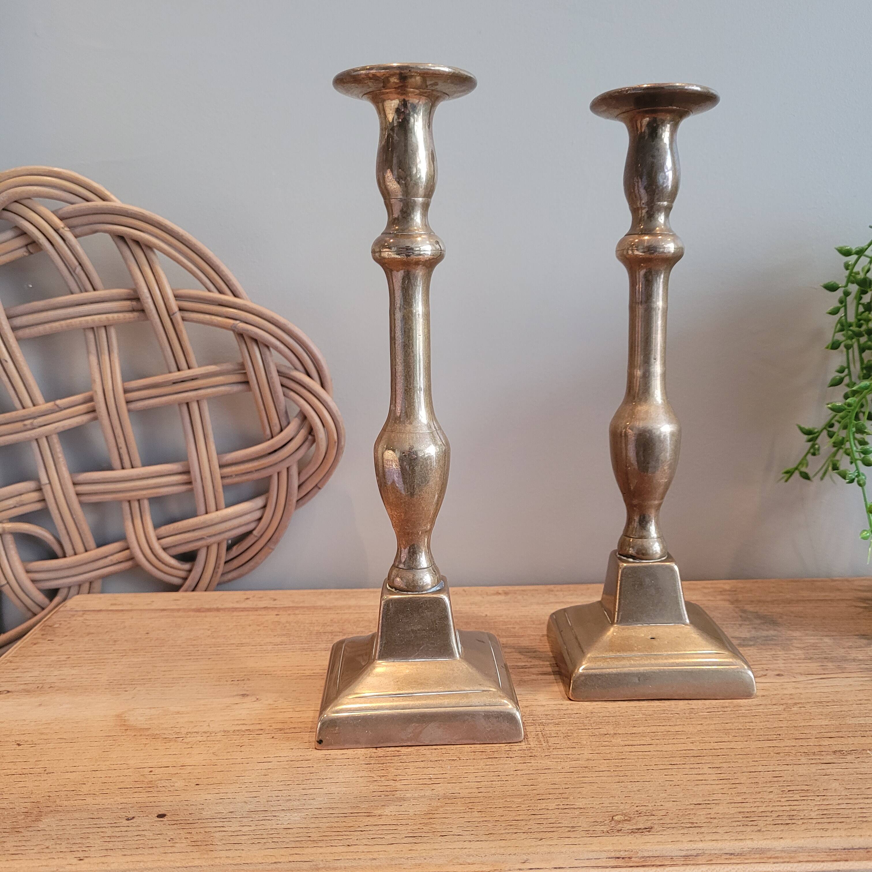 La Redoute x Selency pair of brass candle holders 02