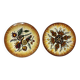 Two Quimper earthenware plates signed Fouillen circa 1960