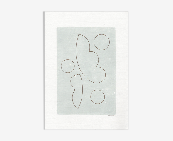 Peinture contemporaine sur papier • T508 • Signée Eawy