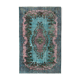 Handmade antique turkish 1970s 170 cm x 272 cm blue rug