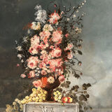 Bouquet de fleurs, aquarelle encadrée