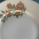 6 small old porcelain plates, floral pattern