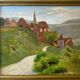 HST painting "The Village in the Valley" beginning of the last century ec. Aven Bridge