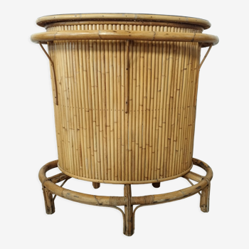 Vintage bamboo and rattan bar
